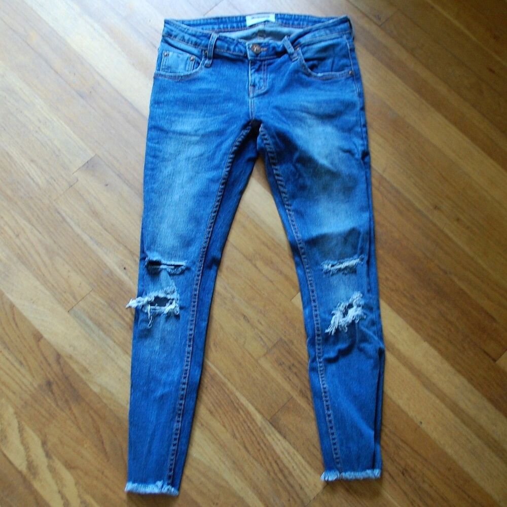 One Teaspoon Women’s Size 26 Skinny Distressed Stretch Jeans Blue